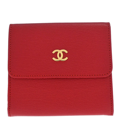 Chanel 2000-2002 Red Bifold Wallet