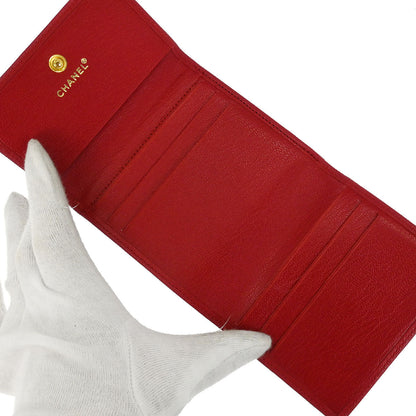 Chanel 2000-2002 Red Bifold Wallet