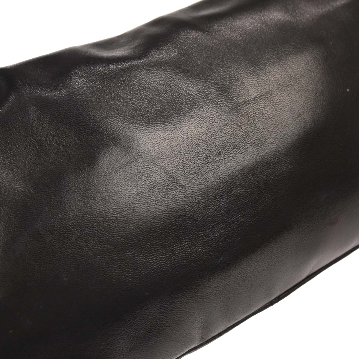 Fendi Black Leather Baguette Handbag