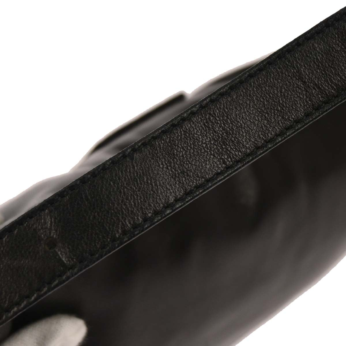 Fendi Black Leather Baguette Handbag