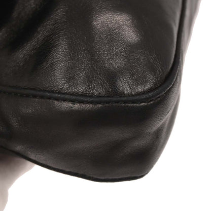 Fendi Black Leather Baguette Handbag