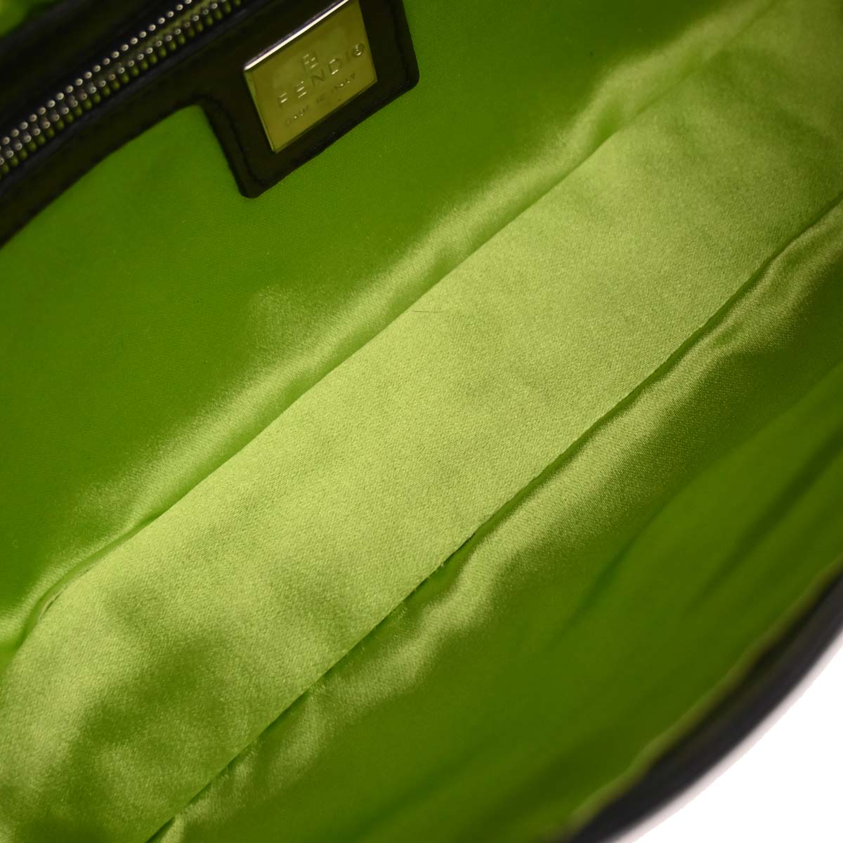 Fendi Black Leather Baguette Handbag