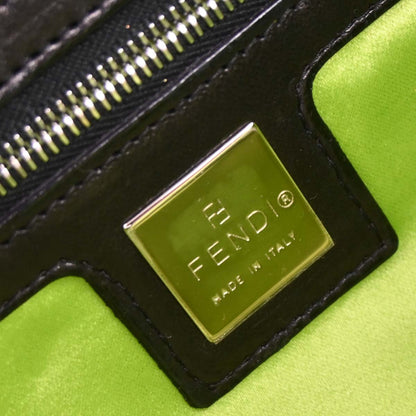 Fendi Black Leather Baguette Handbag