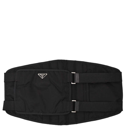Prada Black Nylon Corset Waist Belt Bag