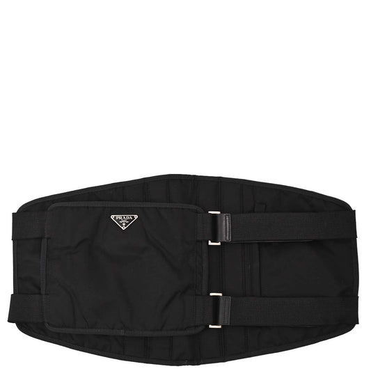 Prada Black Nylon Corset Waist Belt Bag