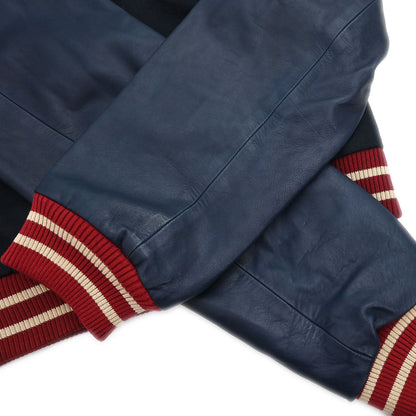 Chanel 2004 Sport Line Spring Letterman Bomber Jacket Navy #36