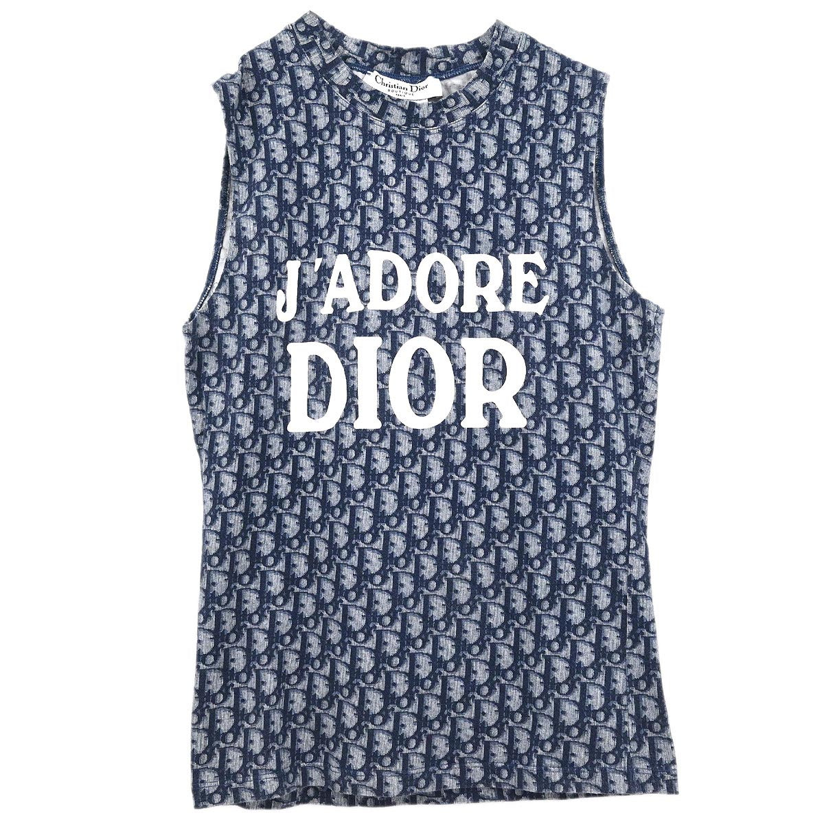 Christian 2003 Dior Trotter Sleeveless Tank Top Navy #36