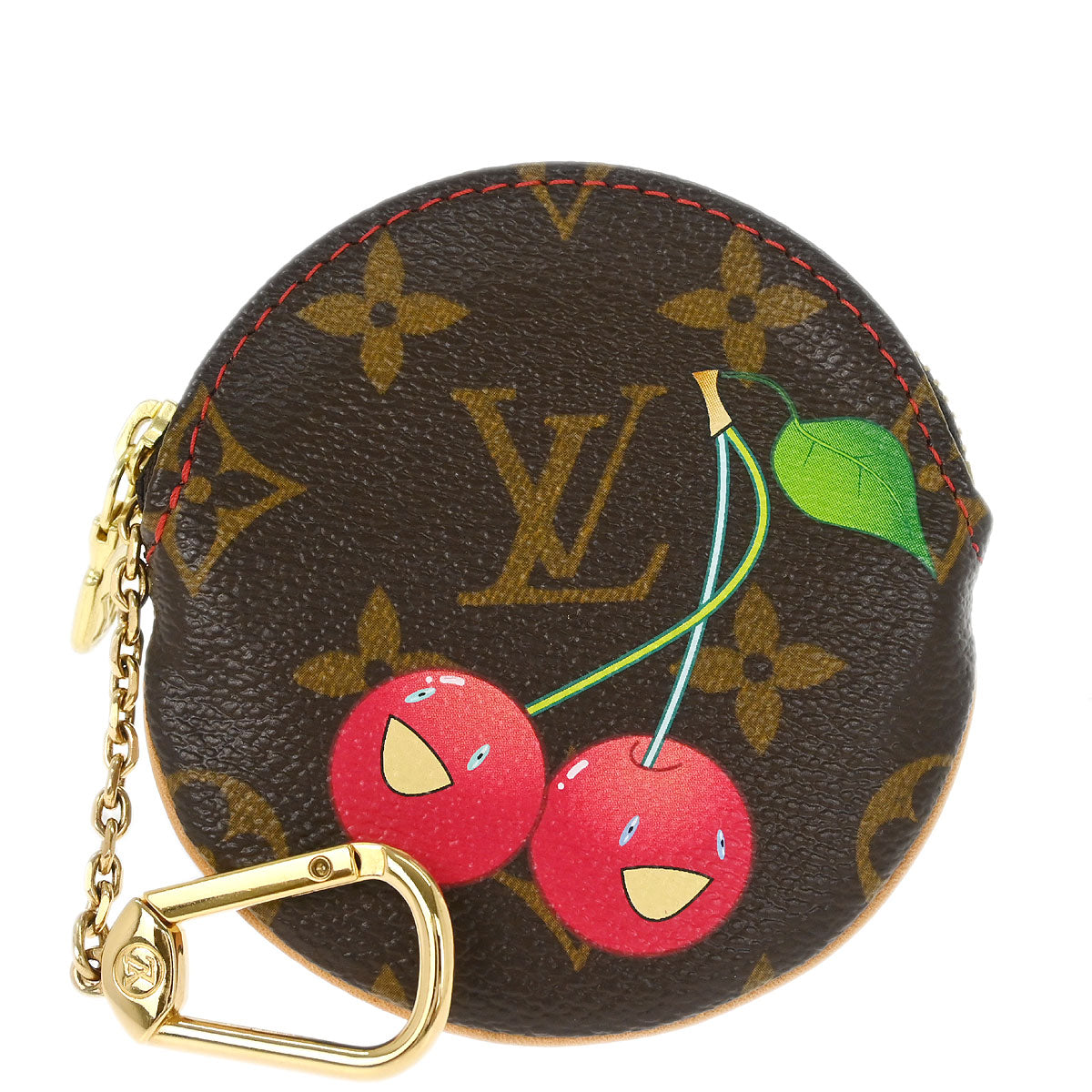 Louis Vuitton Cherry Porte Monnaie Rond Coin Case Wallet M95043