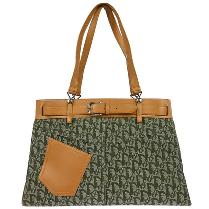 Christian Dior Green Trotter Tote Handbag
