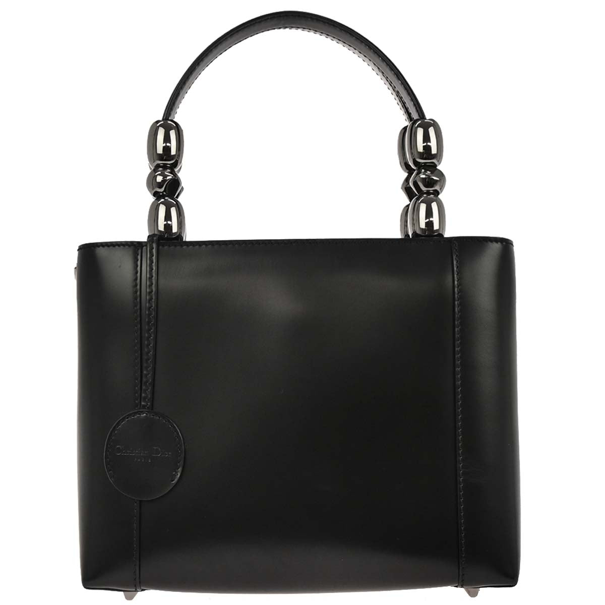 Christian Dior Black Leather Malice Tote Handbag