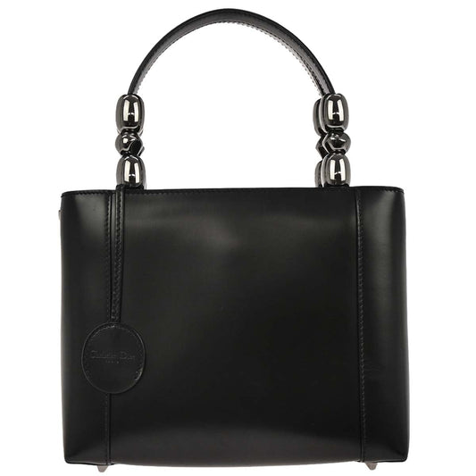 Christian Dior Black Leather Malice Tote Handbag