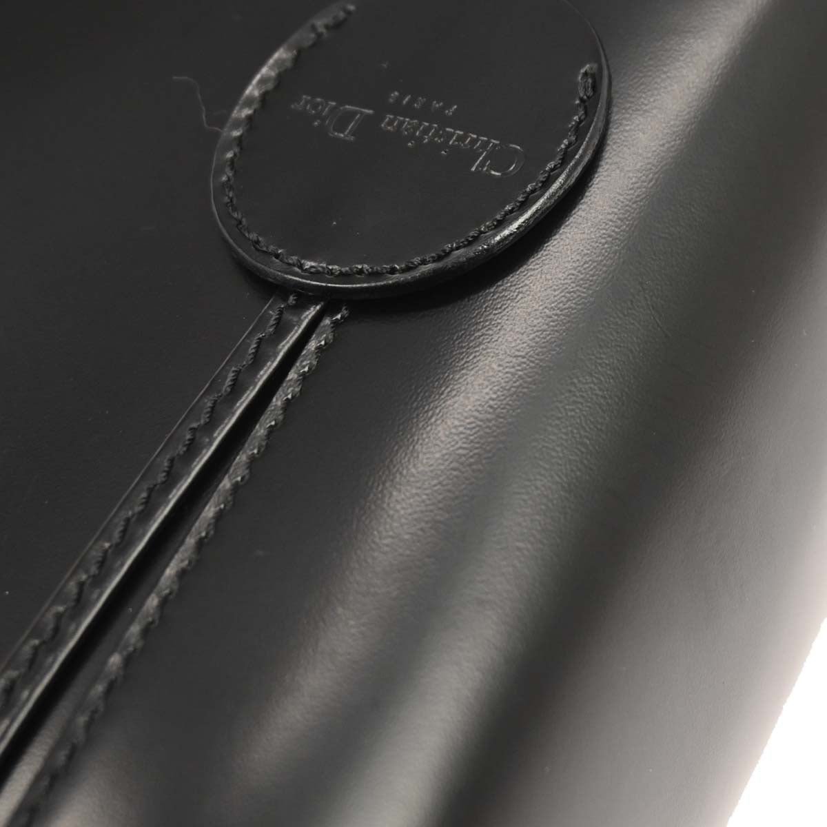 Christian Dior Black Leather Malice Tote Handbag