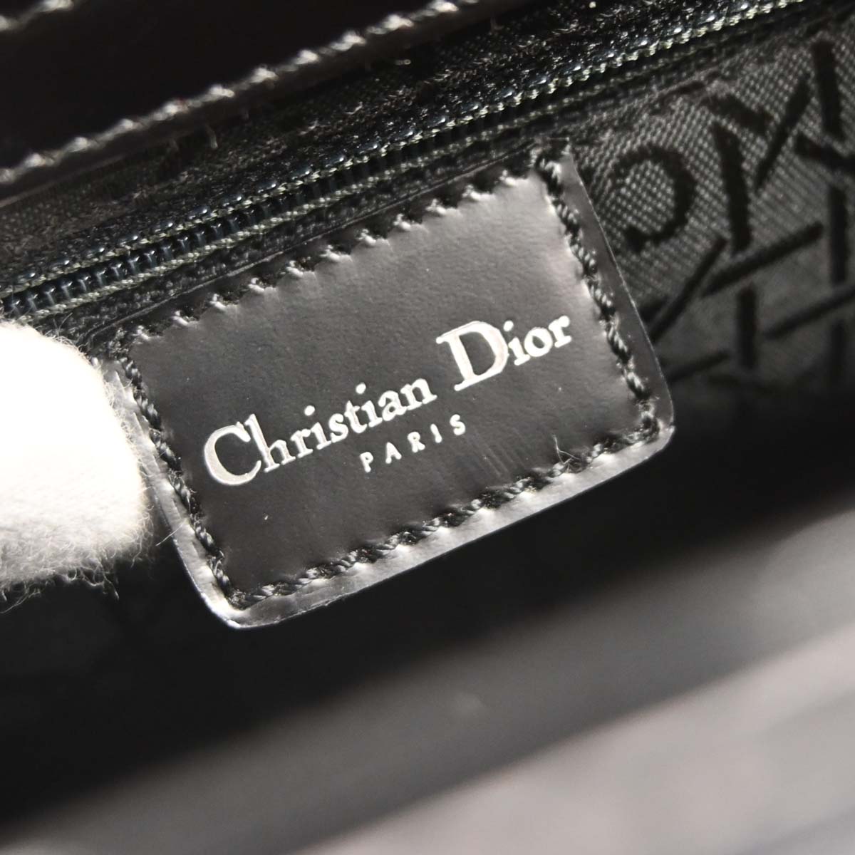 Christian Dior Black Leather Malice Tote Handbag