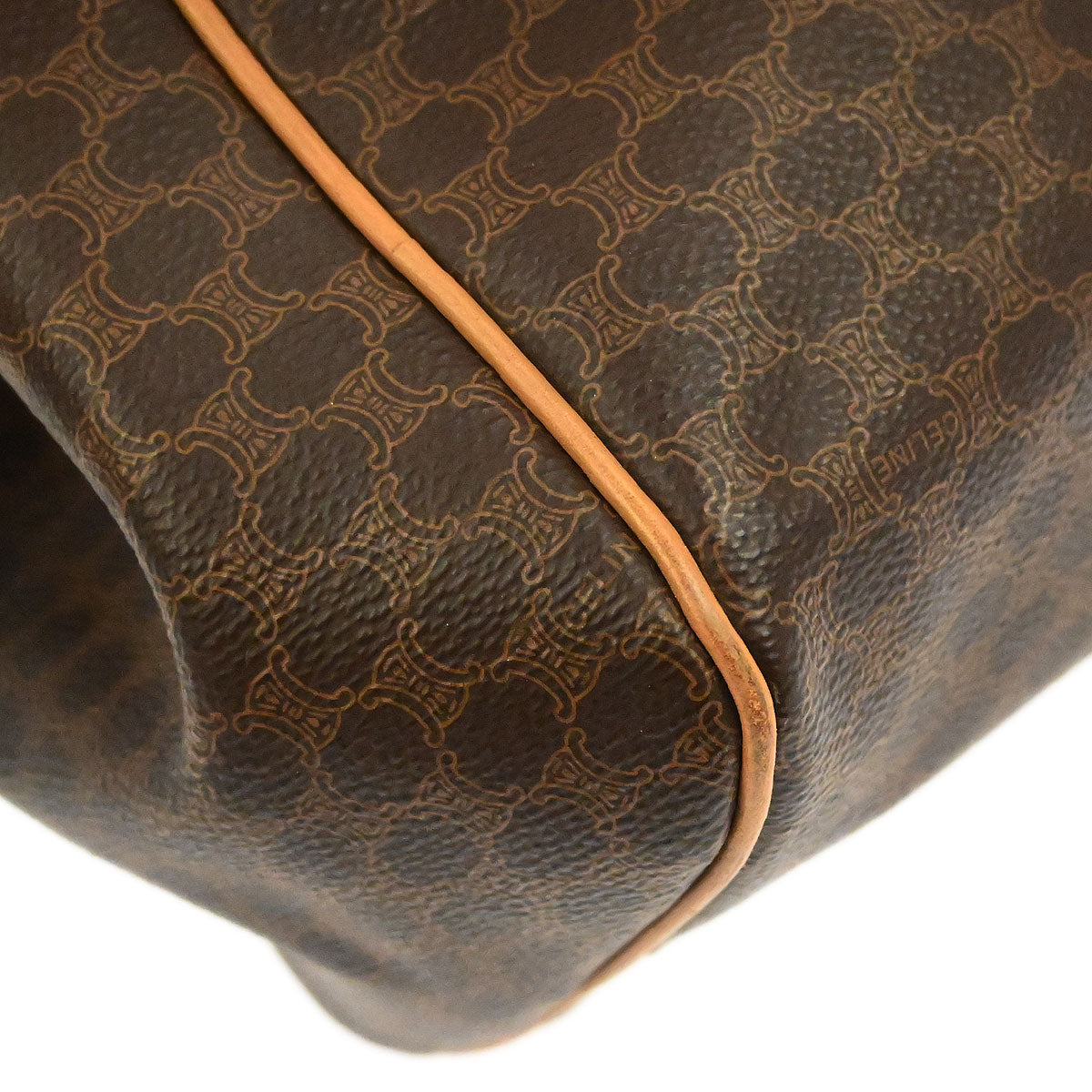 Celine Brown Macadam Tote Handbag