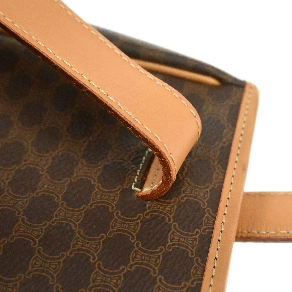 Celine Brown Macadam Tote Handbag