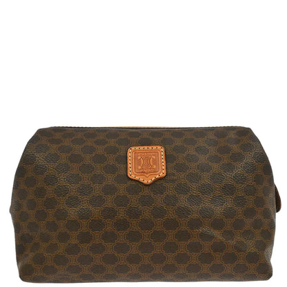 Celine Brown PVC Macadam Pouch Bag