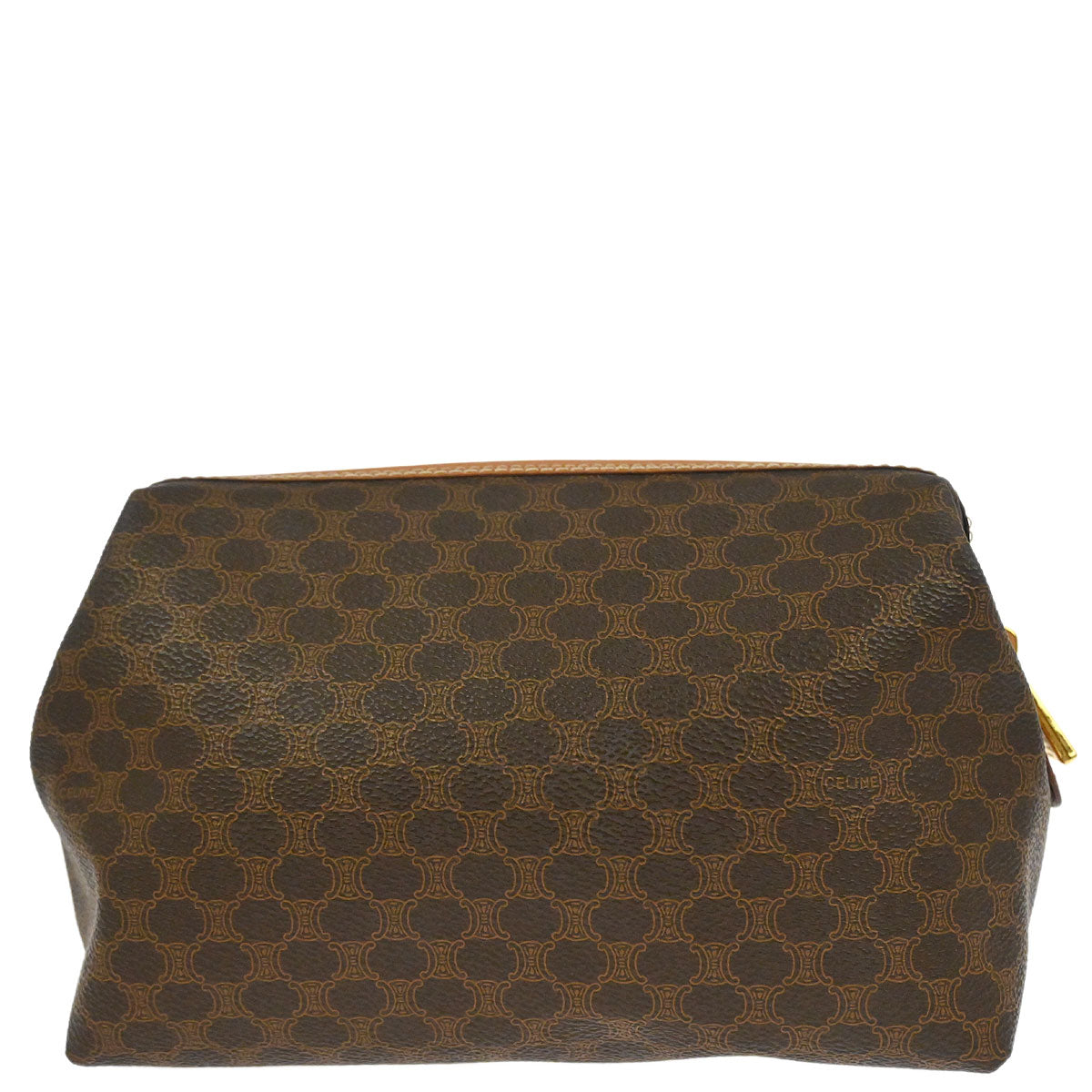 Celine Brown PVC Macadam Pouch Bag