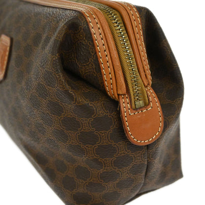 Celine Brown PVC Macadam Pouch Bag