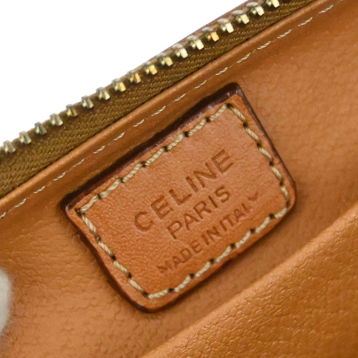 Celine Brown PVC Macadam Pouch Bag