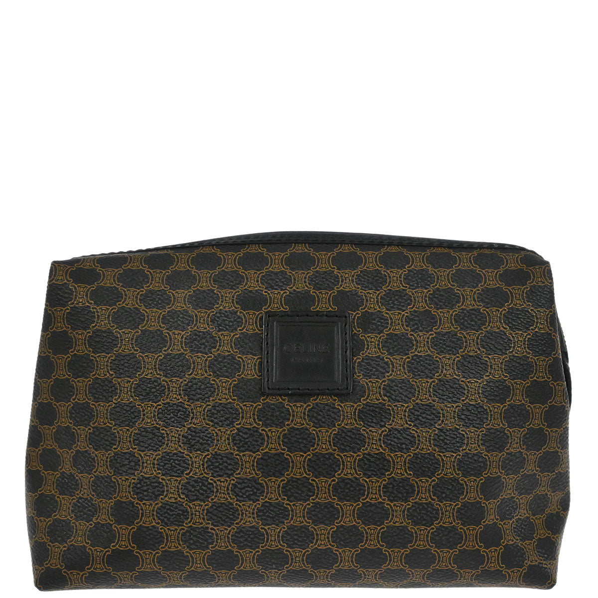 Celine Black PVC Macadam Pouch Bag