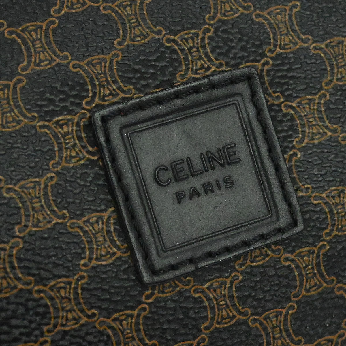 Celine Black PVC Macadam Pouch Bag