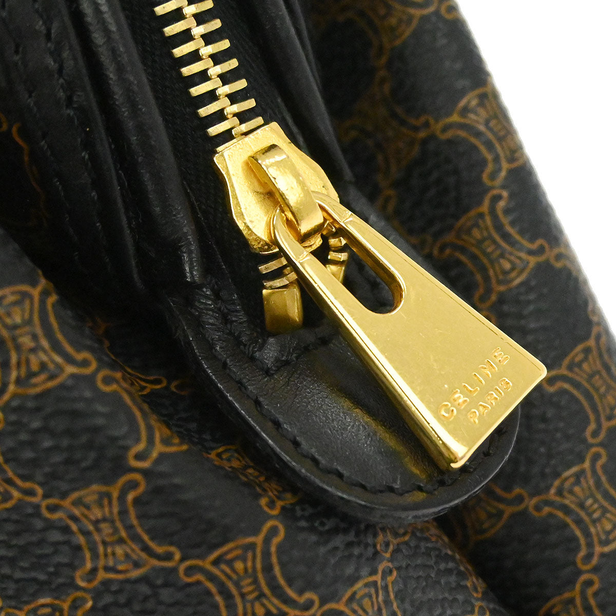 Celine Black PVC Macadam Pouch Bag