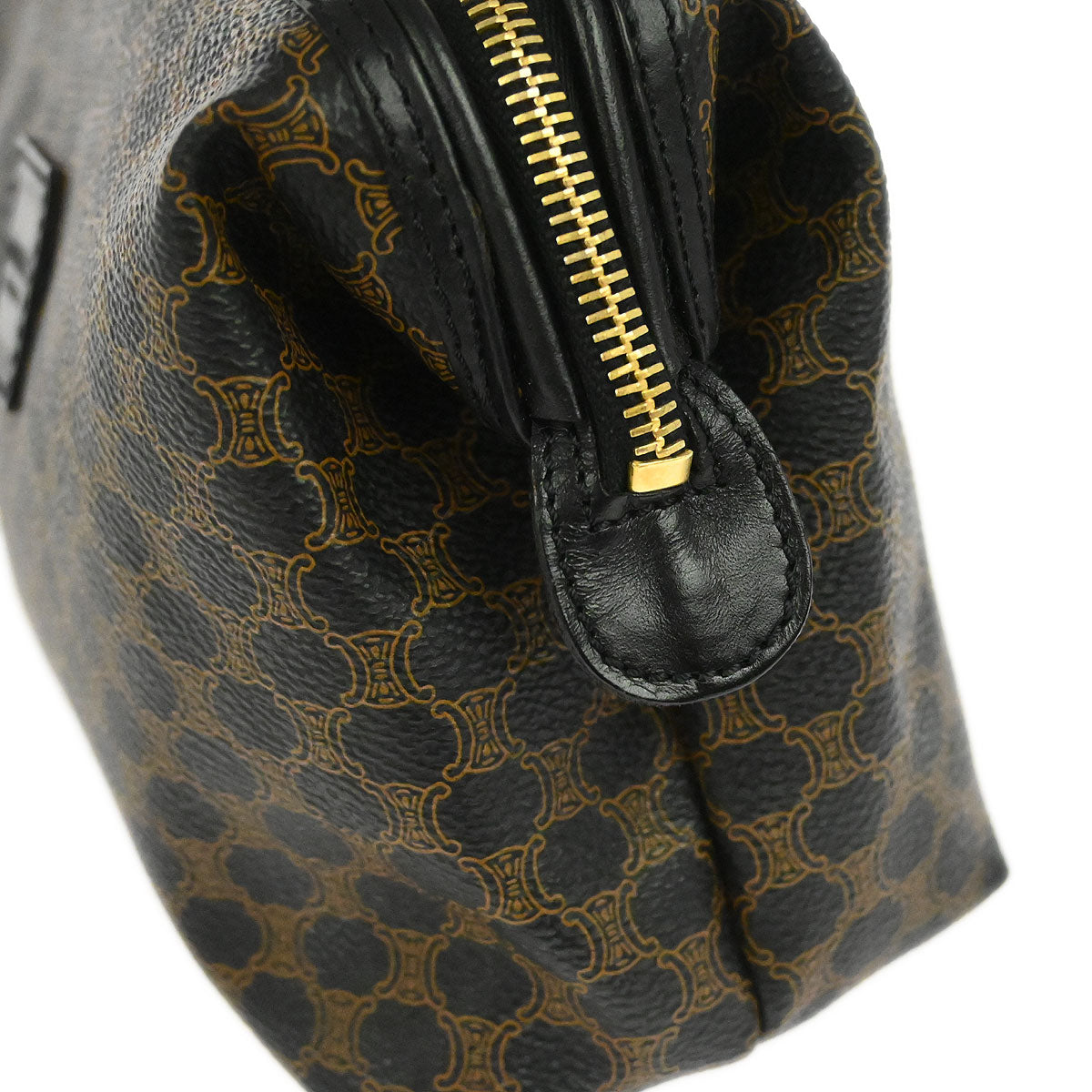 Celine Black PVC Macadam Pouch Bag