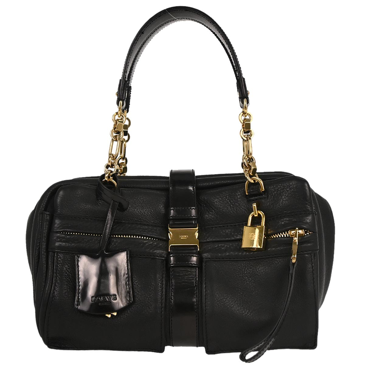 Loewe Black Leather Laura 26 Handbag