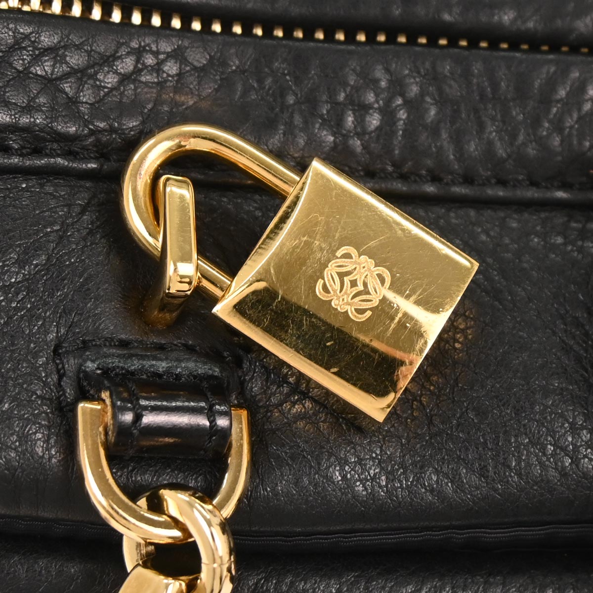 Loewe Black Leather Laura 26 Handbag