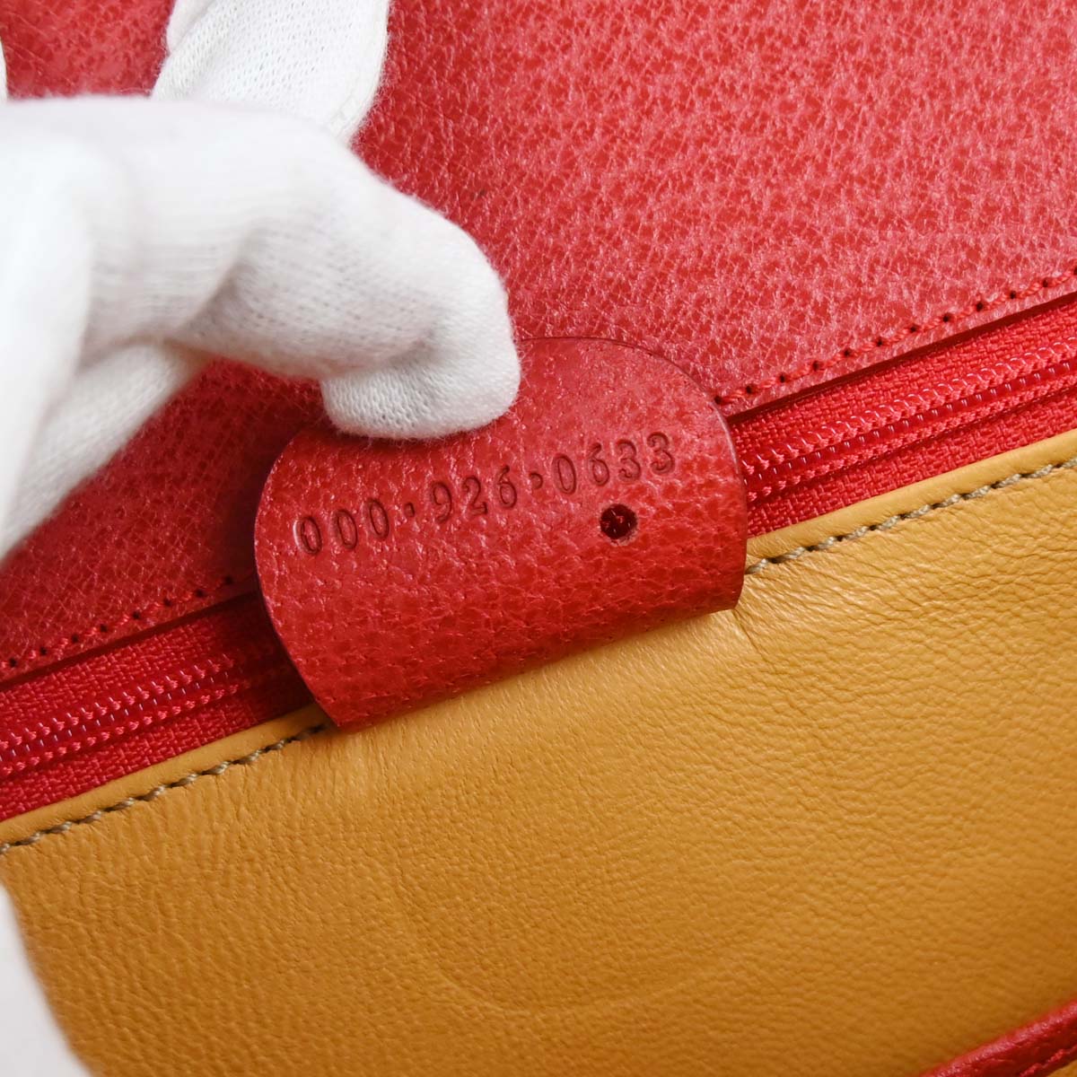 Gucci Red Pigskin Bamboo 2way Shoulder Handbag