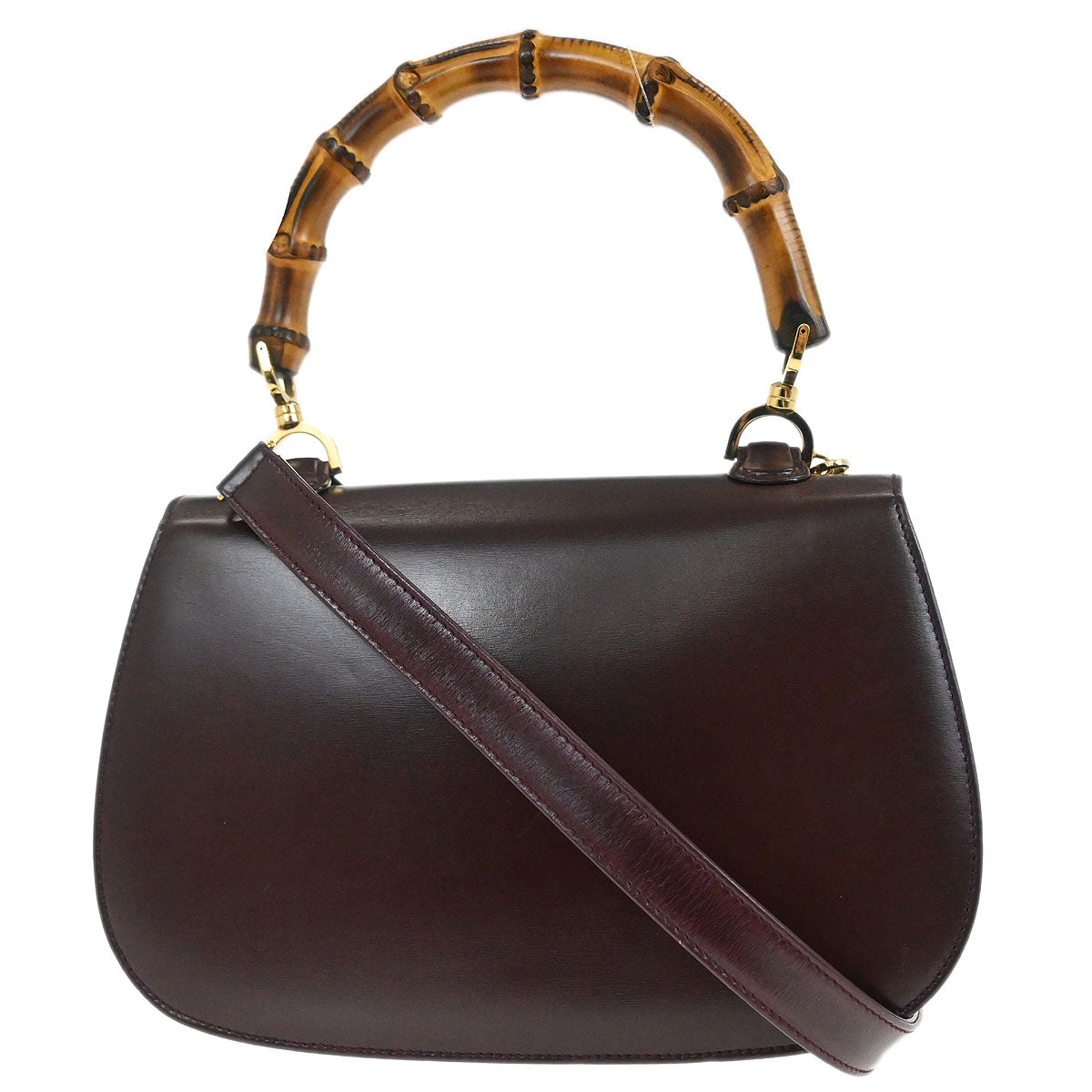 Gucci Brown Bamboo 2way Shoulder Handbag