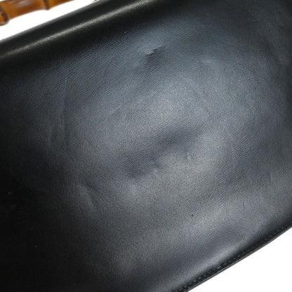 Gucci Black Bamboo 2way Shoulder Handbag