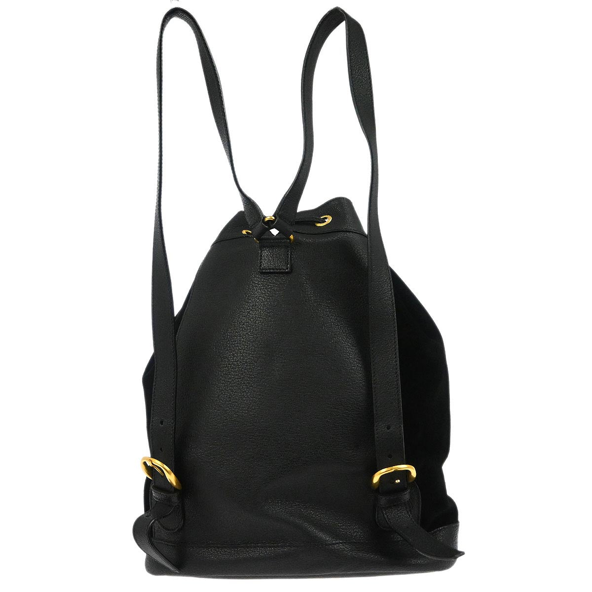 Gucci Black Suede Bamboo Backpack