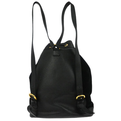 Gucci Black Suede Bamboo Backpack