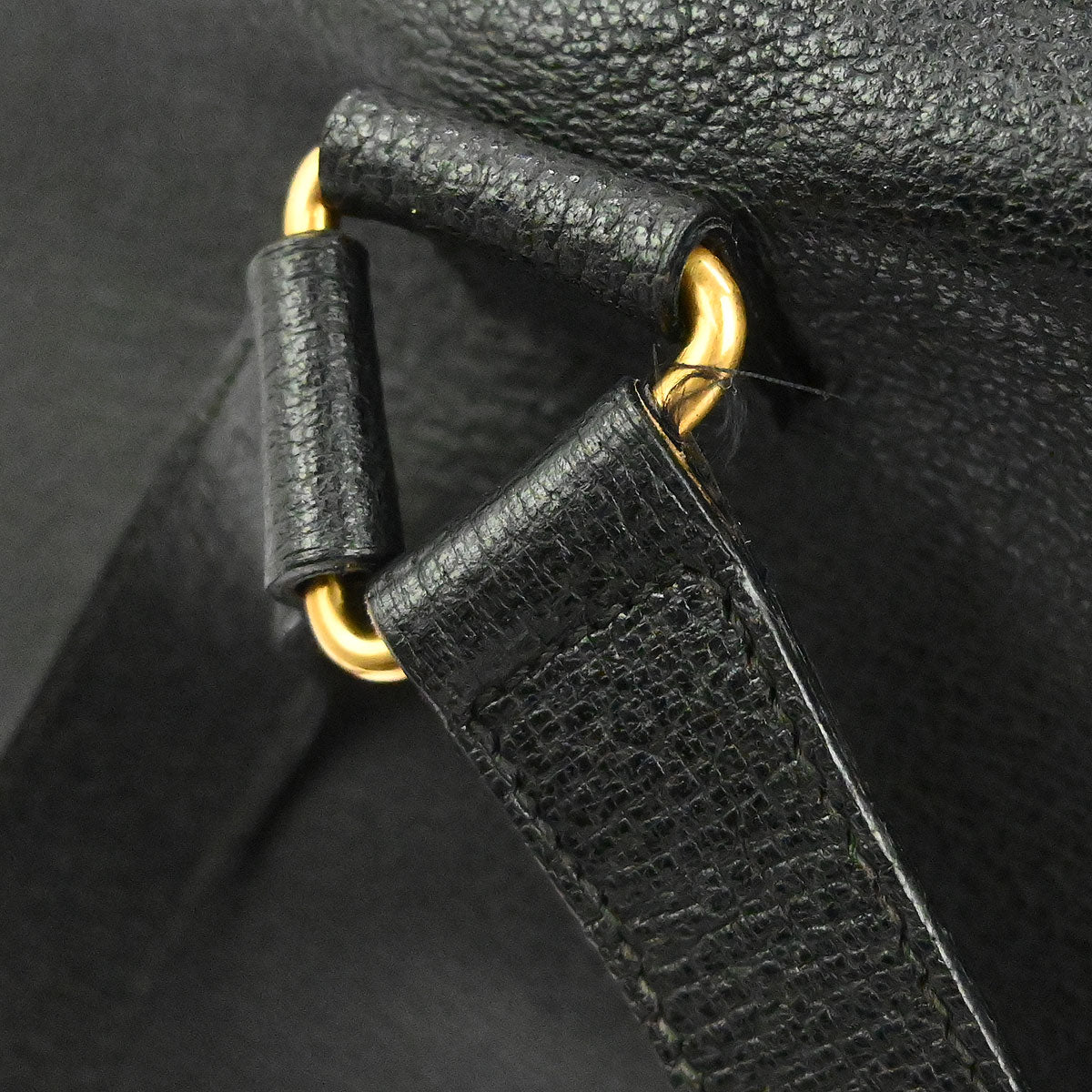 Gucci Black Suede Bamboo Backpack