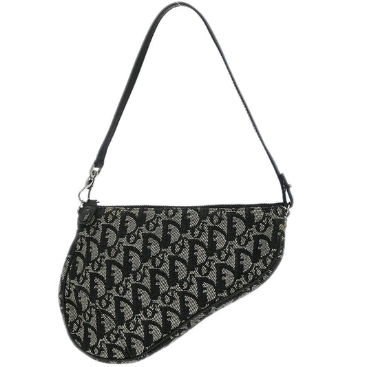 Christian Dior Black Trotter Saddle Handbag