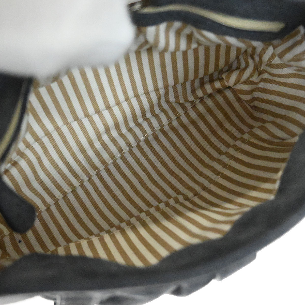 Loewe Gray Suede Studded Shoulder Bag