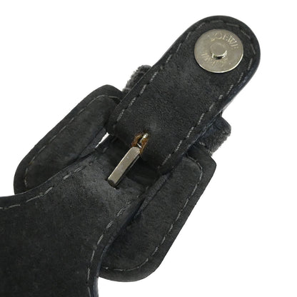 Loewe Gray Suede Studded Shoulder Bag