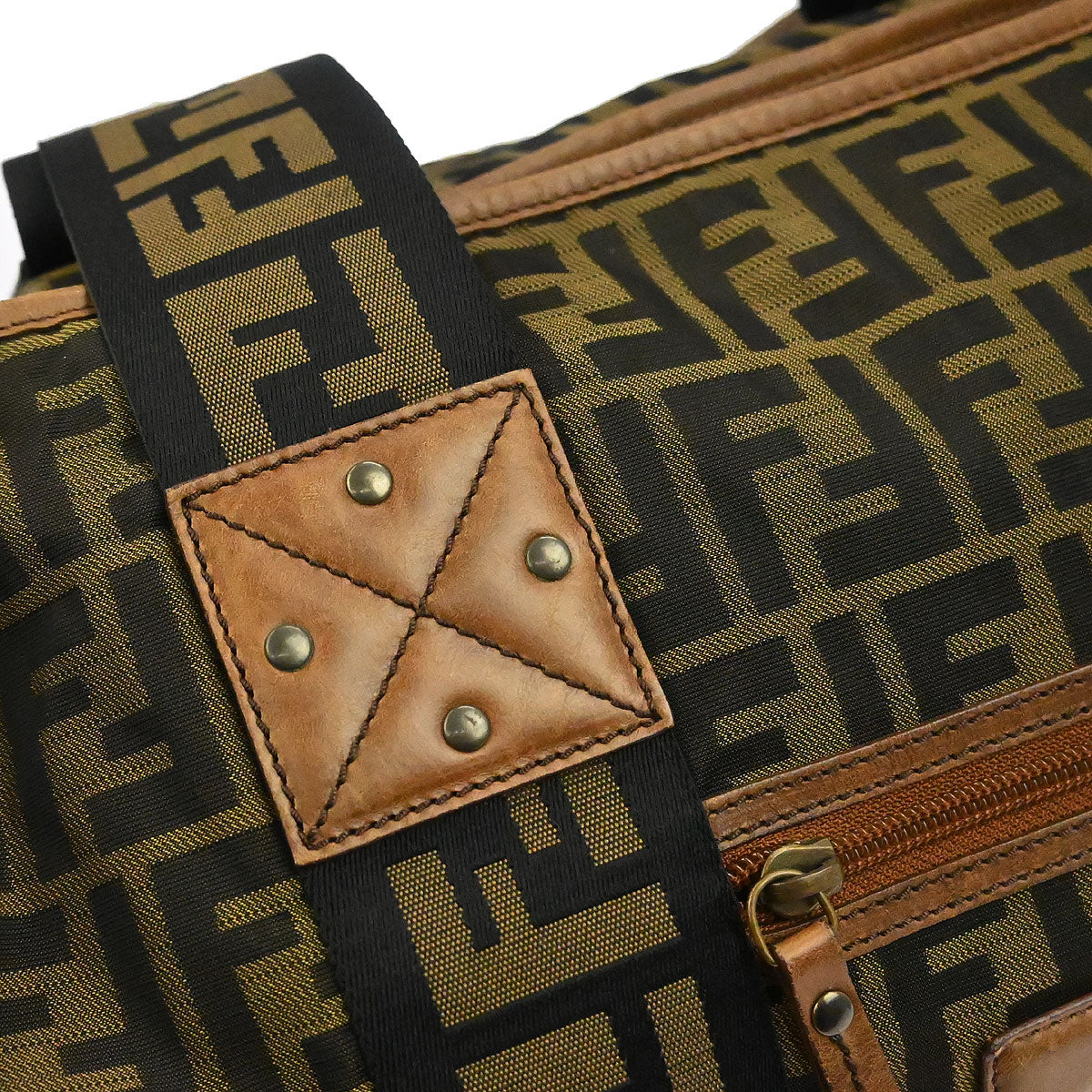 Fendi Brown PVC Zucca Duffle Handbag