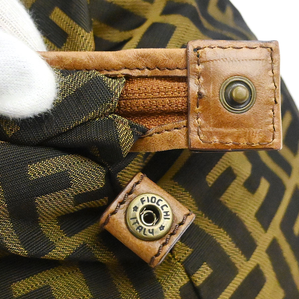 Fendi Brown PVC Zucca Duffle Handbag