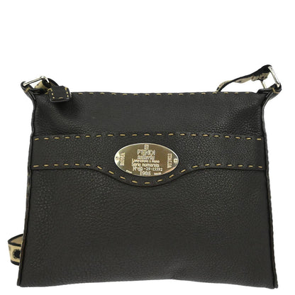 Fendi Brown Leather Shoulder Bag