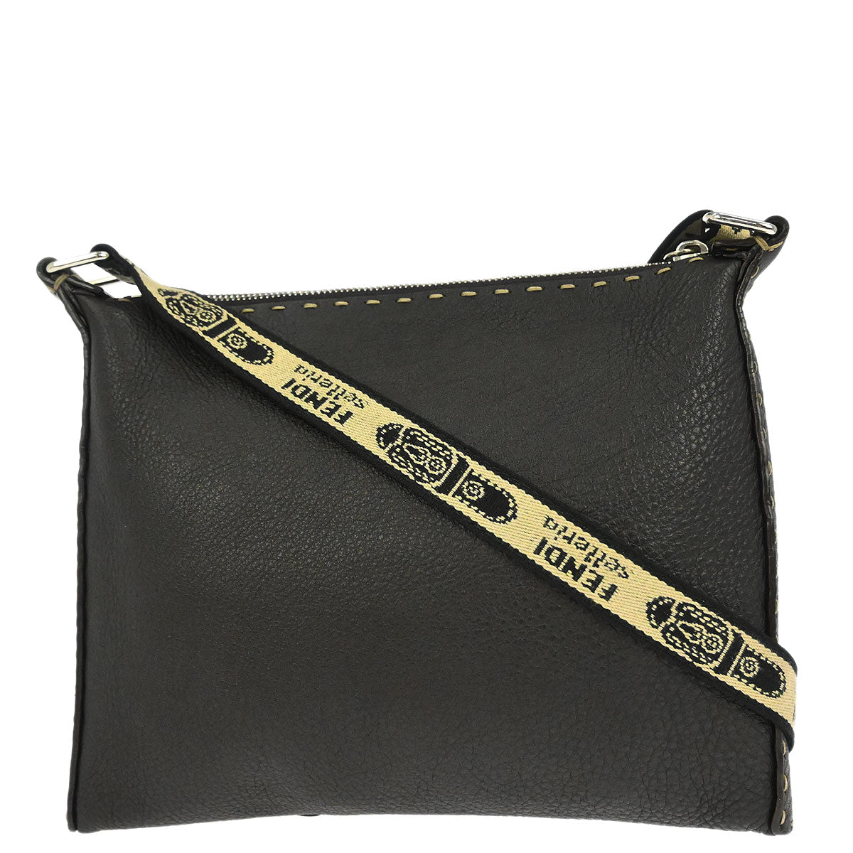 Fendi Brown Leather Shoulder Bag