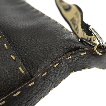 Fendi Brown Leather Shoulder Bag