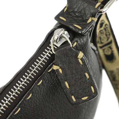 Fendi Brown Leather Shoulder Bag