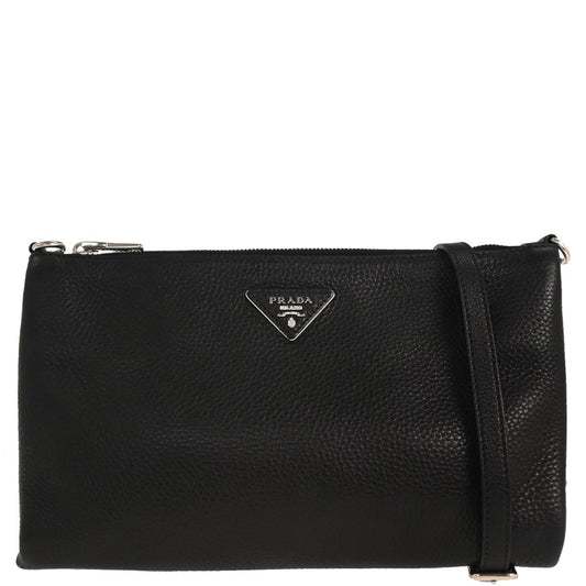 Prada Black Leather Shoulder Bag