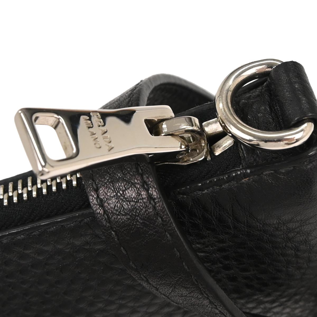 Prada Black Leather Shoulder Bag