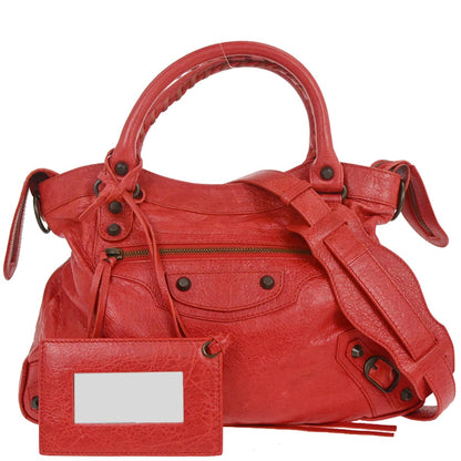 Balenciaga Red The First 2way Handbag