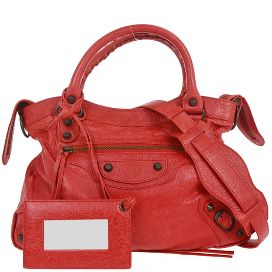 Balenciaga Red The First 2way Handbag