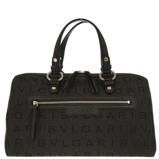 Bvlgari Brown Logomania Duffle Handbag