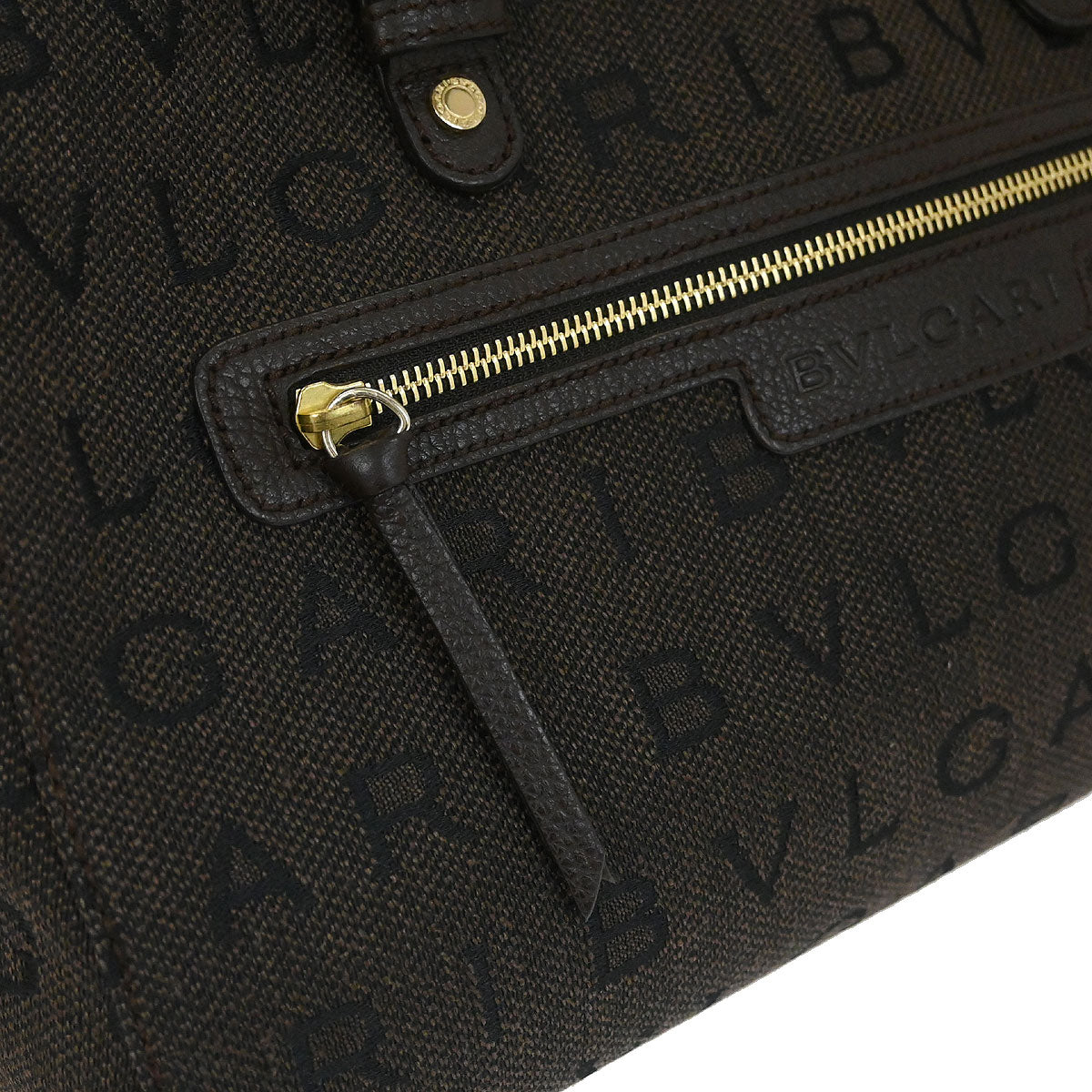 Bvlgari Brown Logomania Duffle Handbag